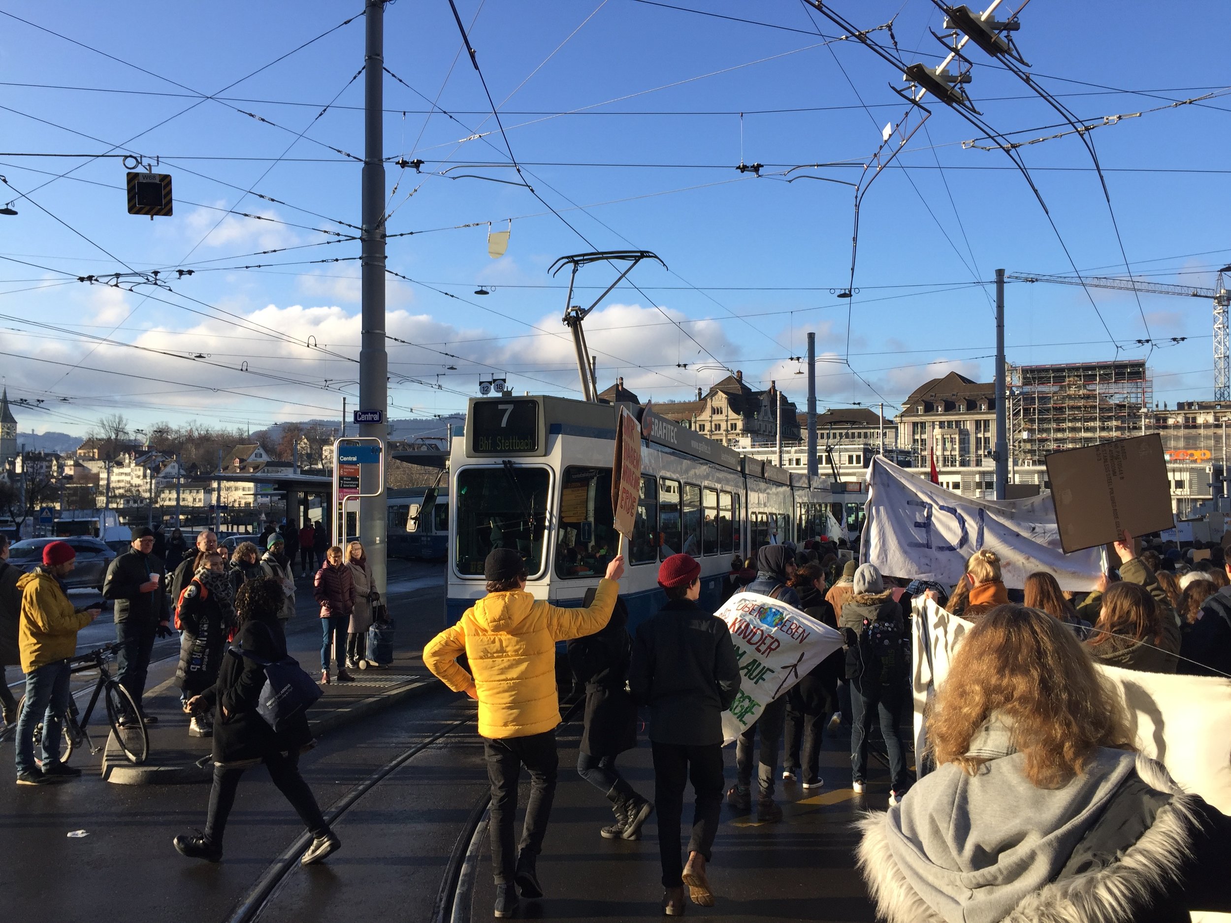 Reportage über den Klimastreik am 18. Januar – «Das sind die wahre Hueresöhn»